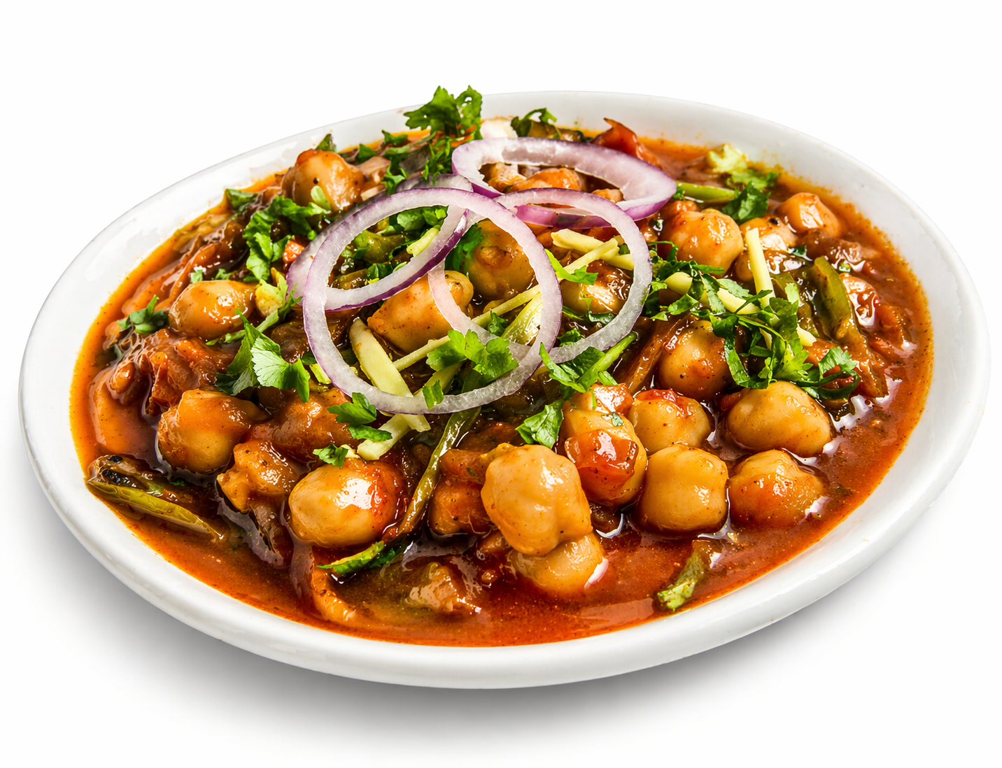 White Chana Salan with pratha