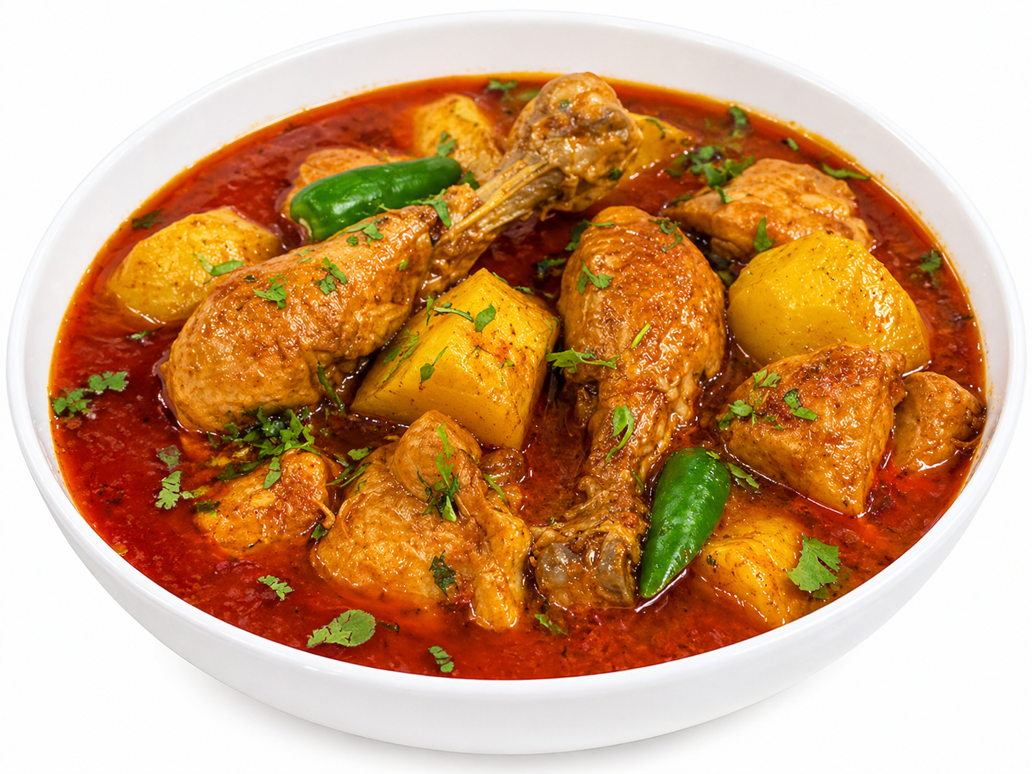 Aloo Gosht Salan 1kg 6 pieces of chicken